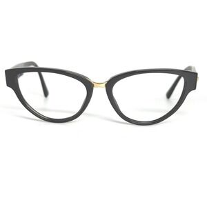 Versace MOD 3267 GB1 Black Gold Cat Eye Eyeglasses Frames 53-17-140 Italy 22121